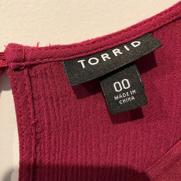 Torrid Babydoll Gauze Keyhole Front Tunic size 00 (10-12) - Picture 4 of 14